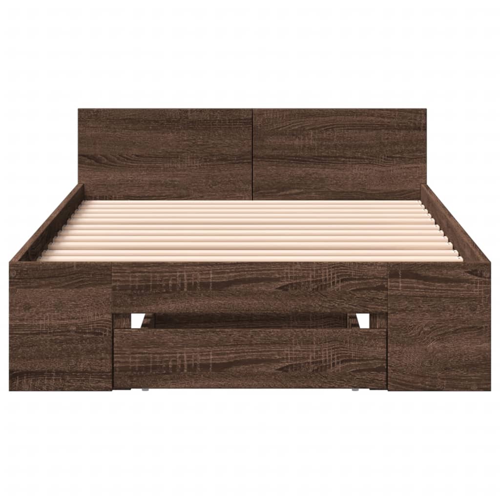 Modern Wooden Single Size 90cm Bed Frame Base With Under Storage Space & Drawer