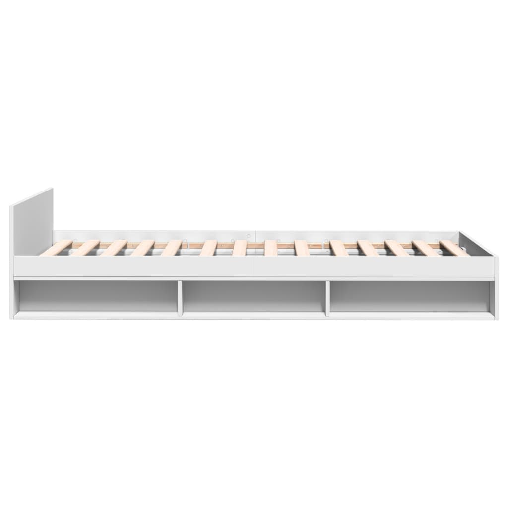 Bed Frame with Drawer without Mattress White 90x200 cm
