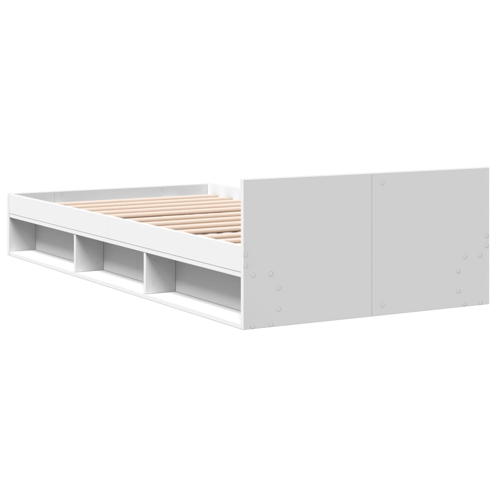 Bed Frame with Drawer without Mattress White 90x200 cm