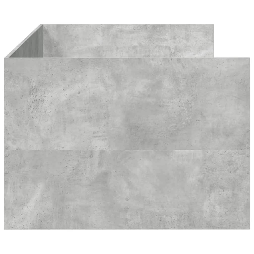 Daybed with Drawers without Mattress Concrete Grey 90x200 cm