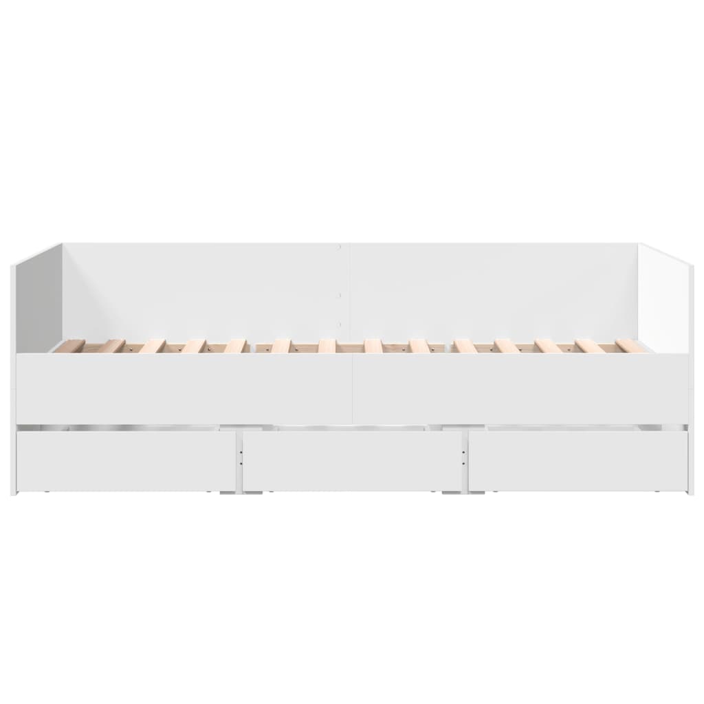 Modern Wooden Single Size 2-in-1 Daybed Sofa Bed With 3 Storage Drawers