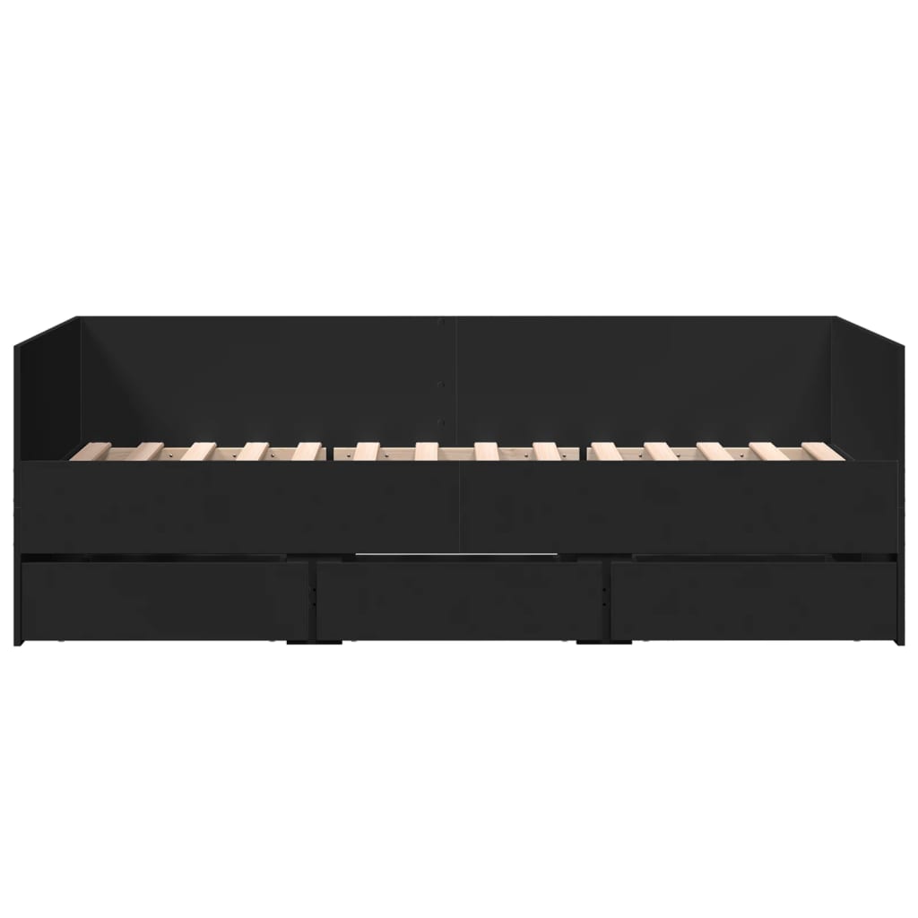 Modern Wooden Single Size 2-in-1 Daybed Sofa Bed With 3 Storage Drawers