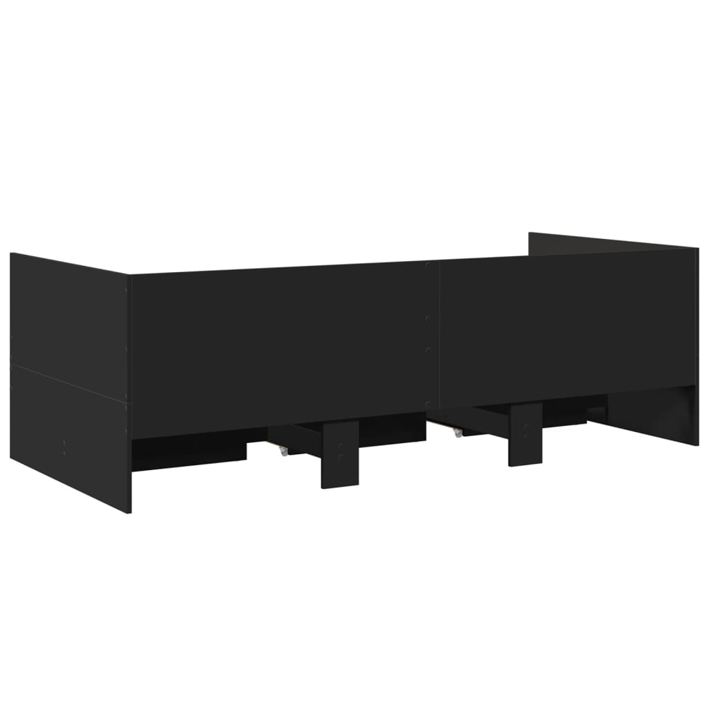 Modern Wooden Single Size 2-in-1 Daybed Sofa Bed With 3 Storage Drawers