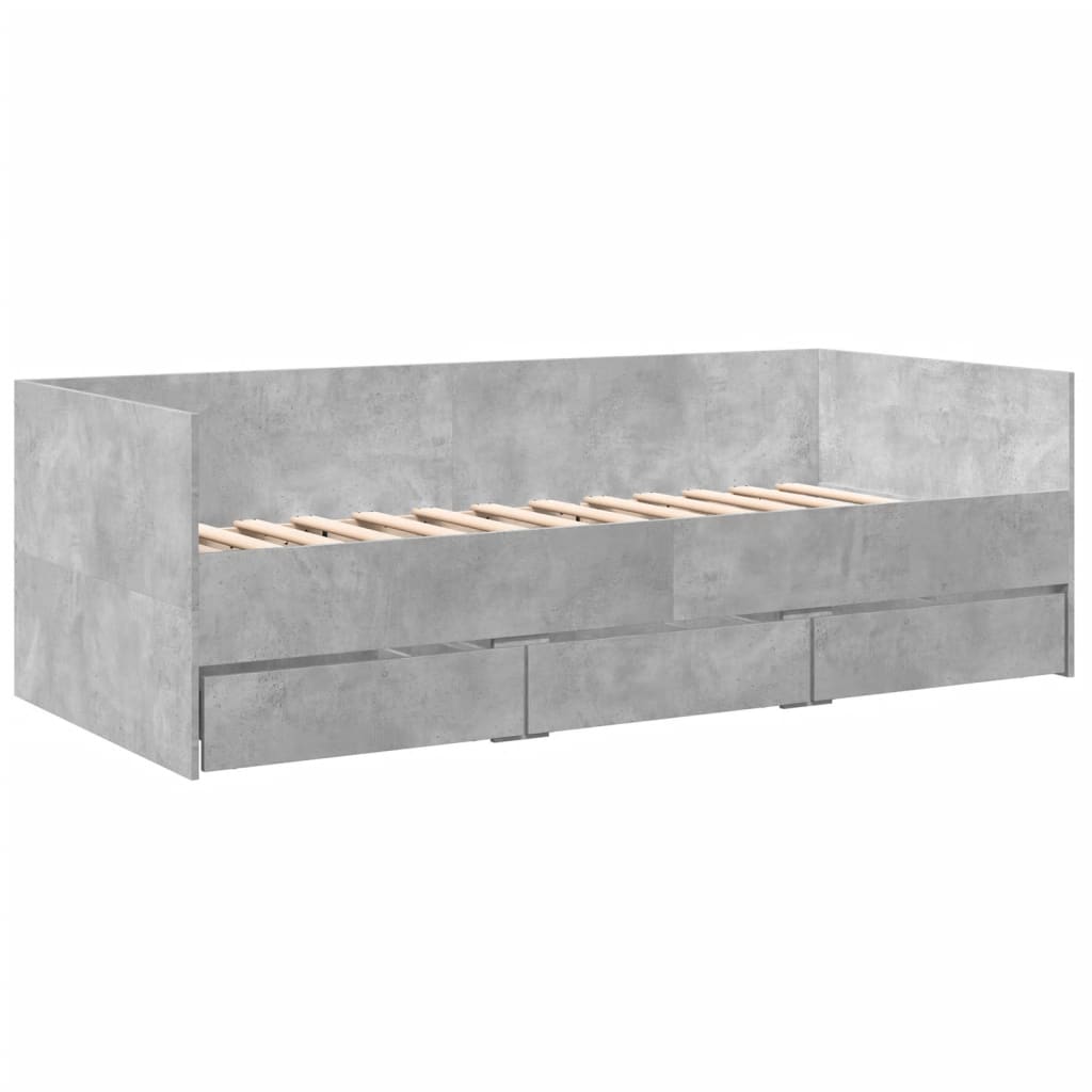 Modern Wooden Single Size 2-in-1 Daybed Sofa Bed With 3 Storage Drawers