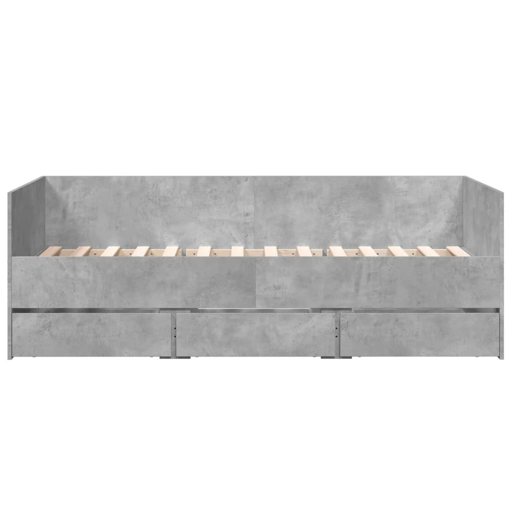 Modern Wooden Single Size 2-in-1 Daybed Sofa Bed With 3 Storage Drawers