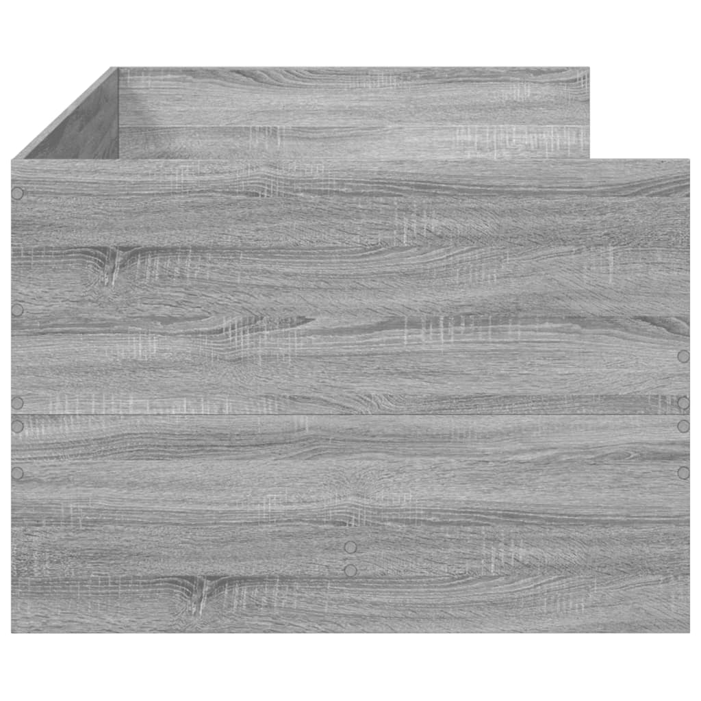 Daybed with Drawers without Mattress Grey Sonoma 90x190 cm Single