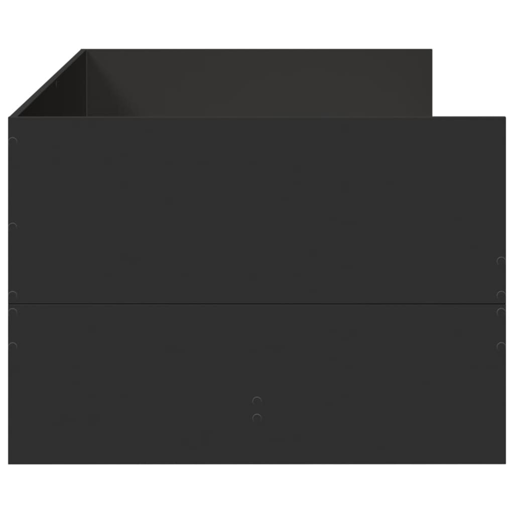 Daybed with Drawers without Mattress Black 75x190 cm Small Single