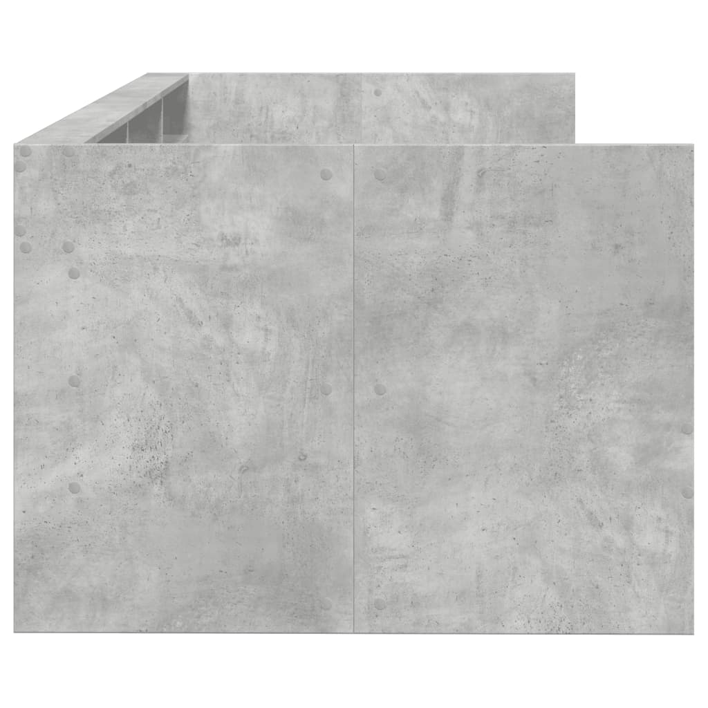Daybed with Drawers without Mattress Concrete Grey 75x190 cm Small Single