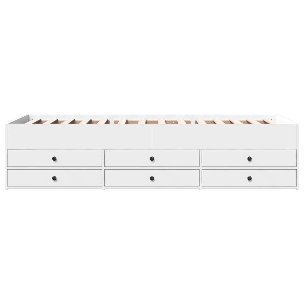 Modern Wooden 2-in-1 Single Size 90cm Daybed With 6 Storage Drawers Wood Sofa Beds