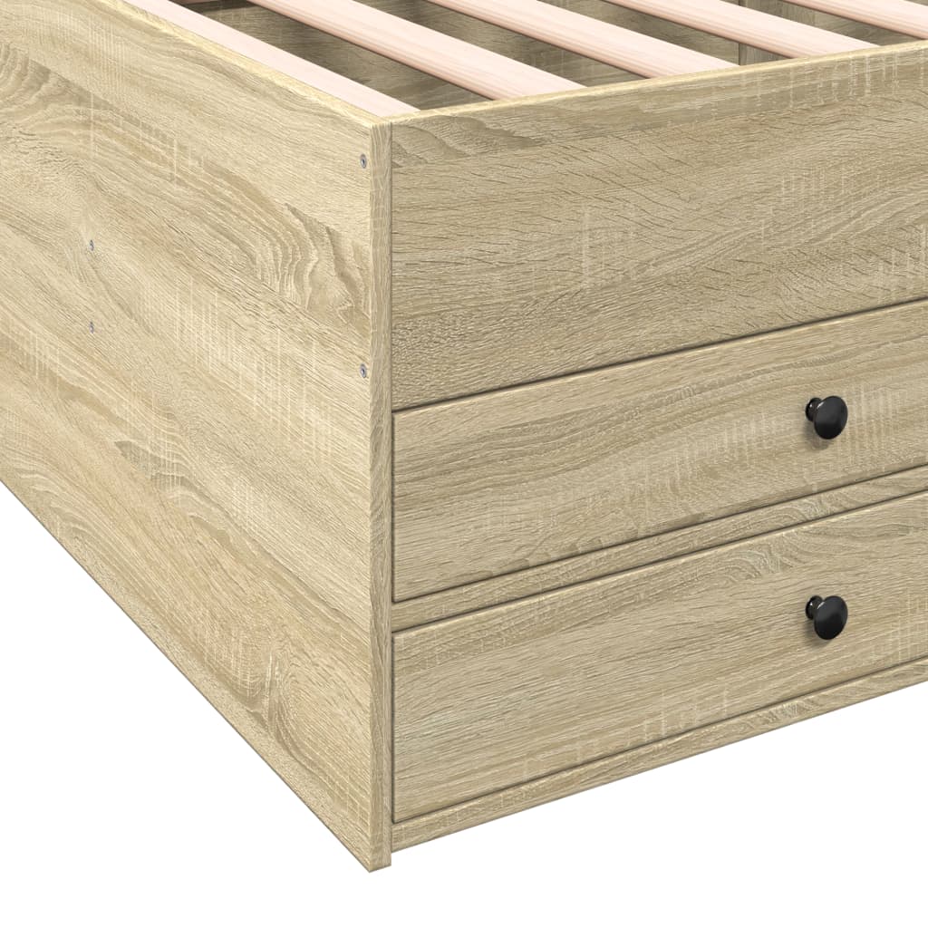 Modern Wooden 2-in-1 Single Size 90cm Daybed With 6 Storage Drawers Wood Sofa Beds