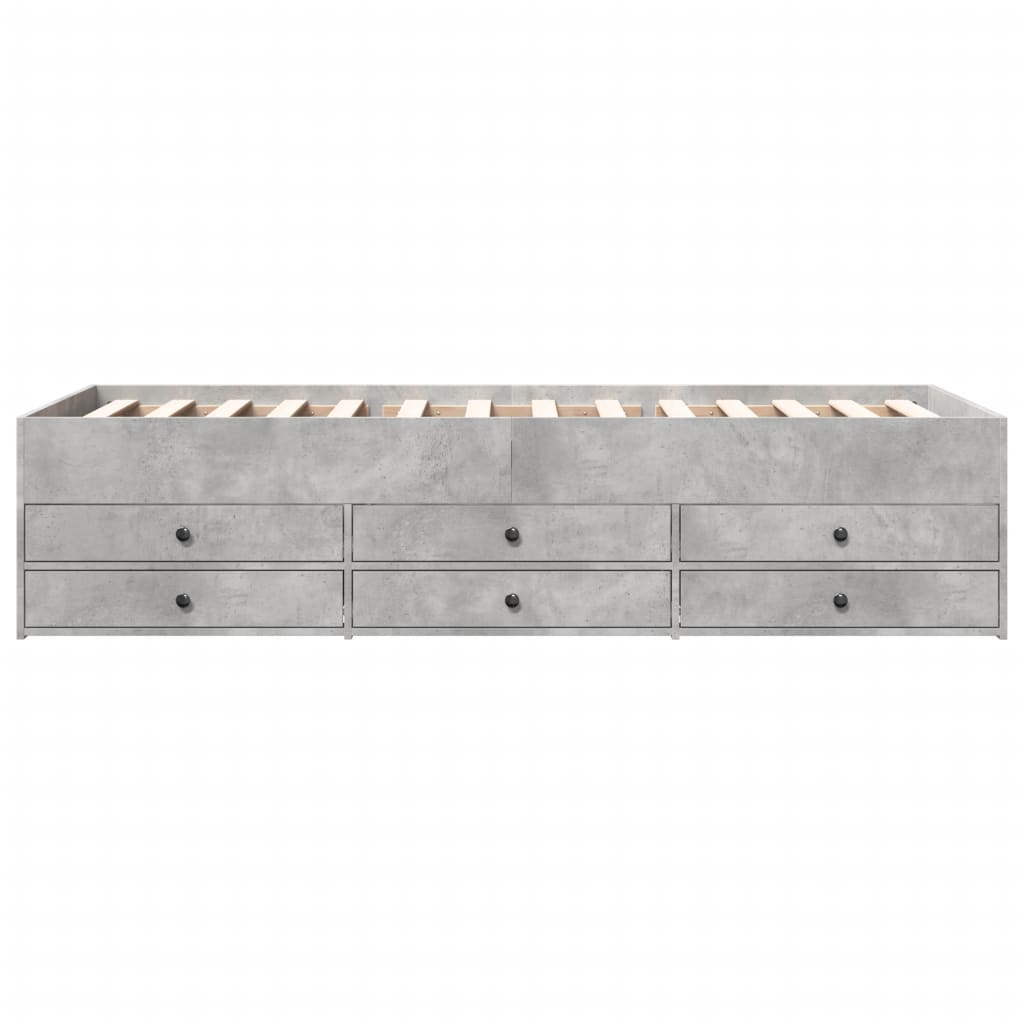 Modern Wooden 2-in-1 Single Size 90cm Daybed With 6 Storage Drawers Wood Sofa Beds