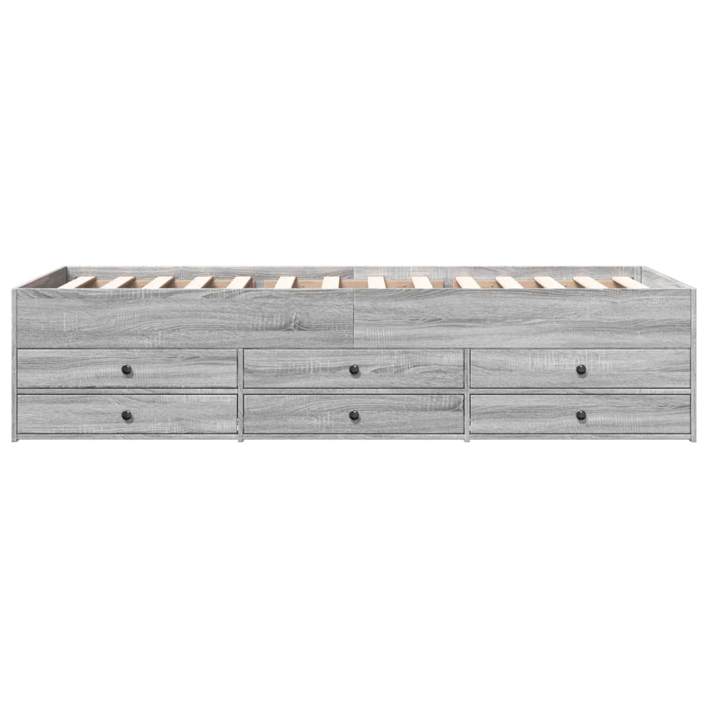 Modern Wooden 2-in-1 Single Size 90cm Daybed With 6 Storage Drawers Wood Sofa Beds