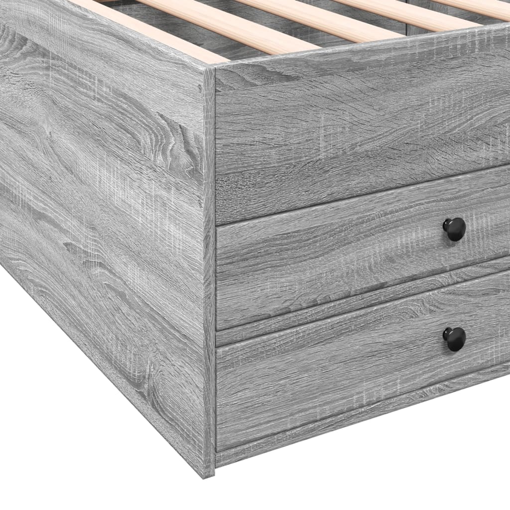 Modern Wooden 2-in-1 Single Size 90cm Daybed With 6 Storage Drawers Wood Sofa Beds