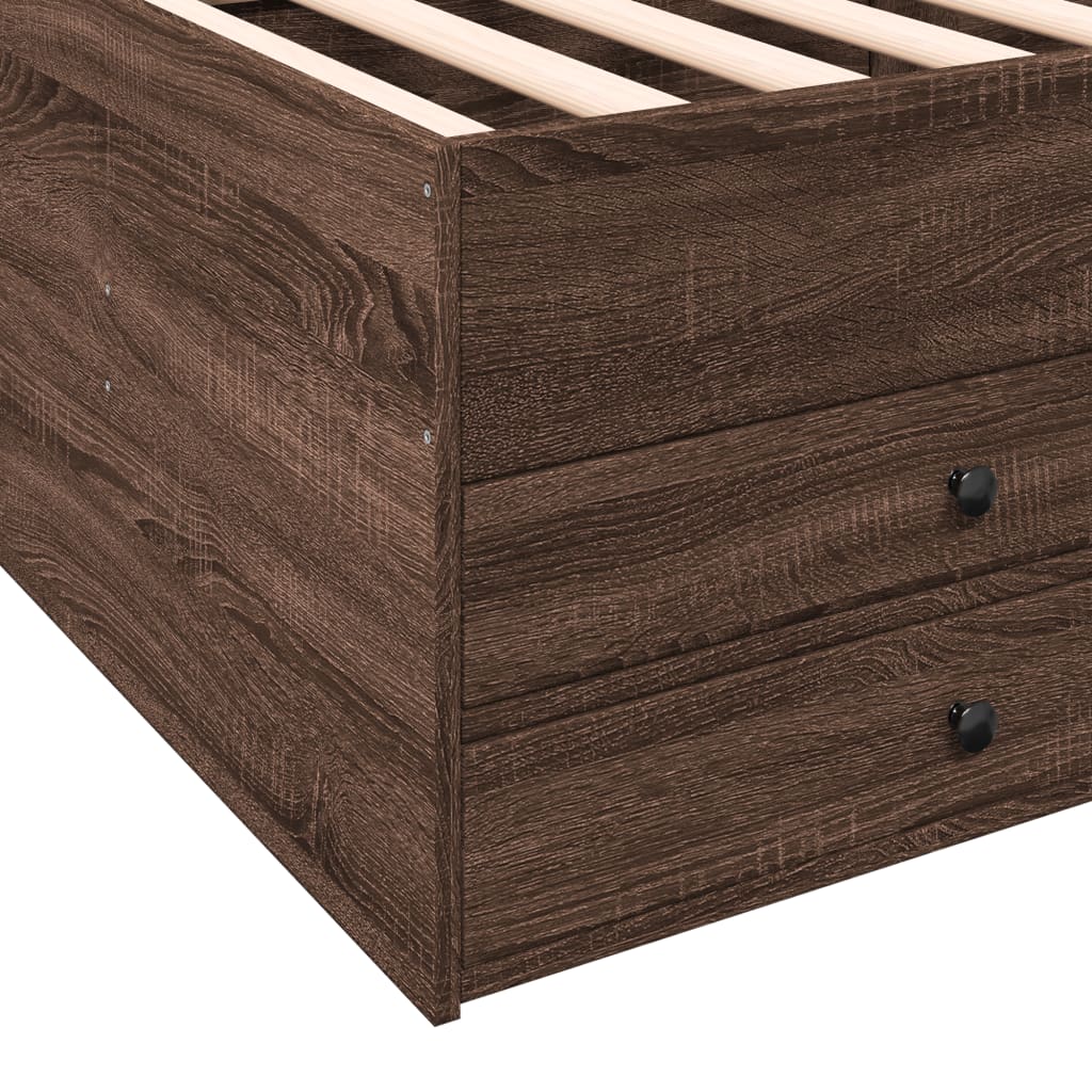 Modern Wooden 2-in-1 Single Size 90cm Daybed With 6 Storage Drawers Wood Sofa Beds
