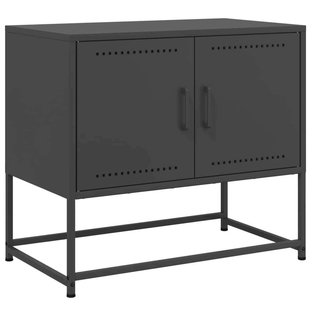 Industrial Steel 2 Door TV Tele Stand Unit Home Storage Cabinet Bench