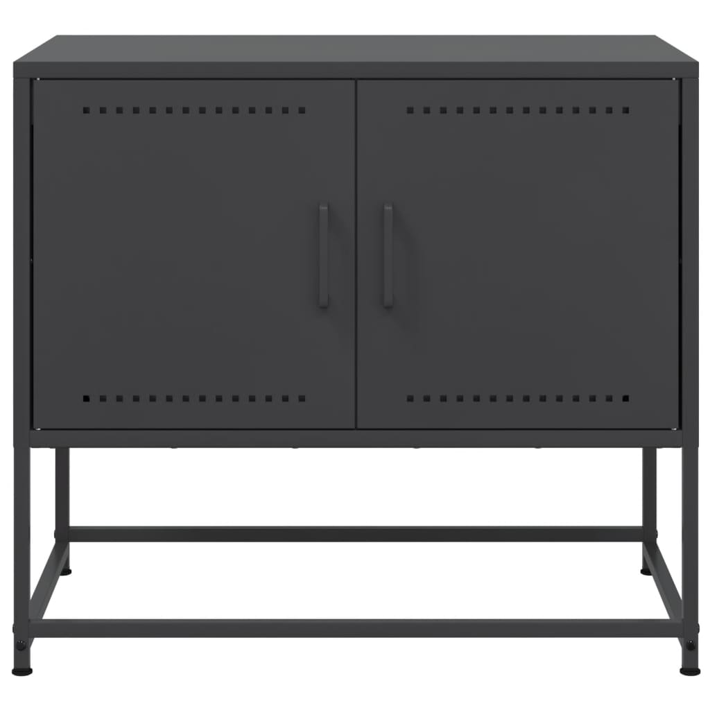 Industrial Steel 2 Door TV Tele Stand Unit Home Storage Cabinet Bench