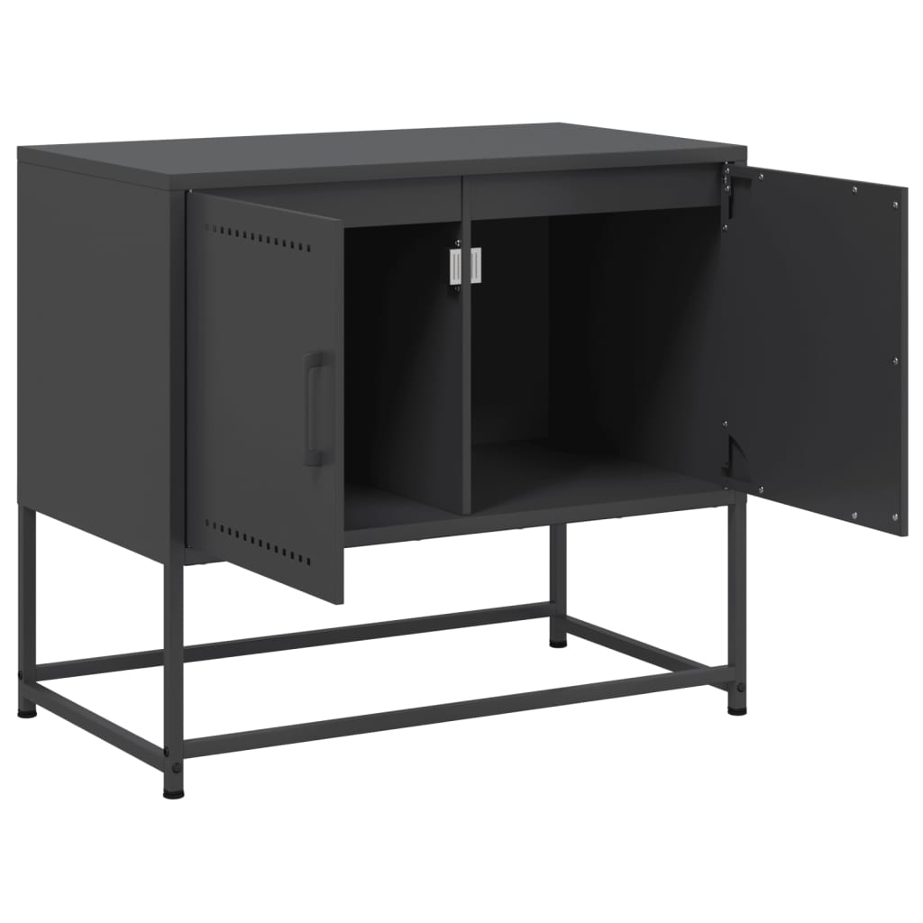 Industrial Steel 2 Door TV Tele Stand Unit Home Storage Cabinet Bench