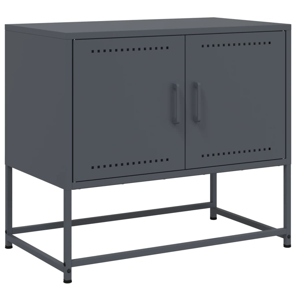 Industrial Steel 2 Door TV Tele Stand Unit Home Storage Cabinet Bench
