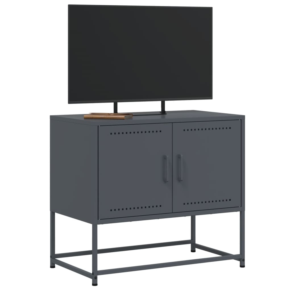 Industrial Steel 2 Door TV Tele Stand Unit Home Storage Cabinet Bench