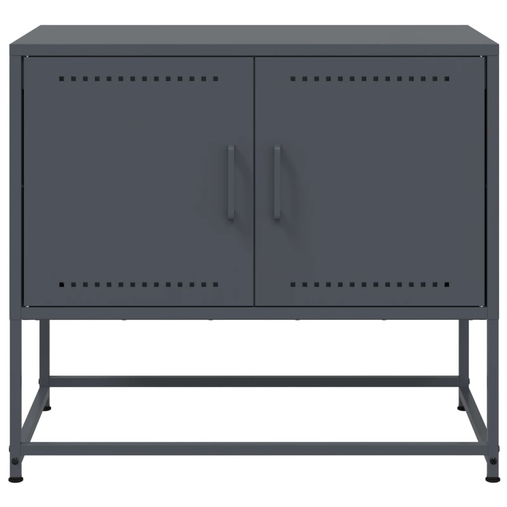 Industrial Steel 2 Door TV Tele Stand Unit Home Storage Cabinet Bench