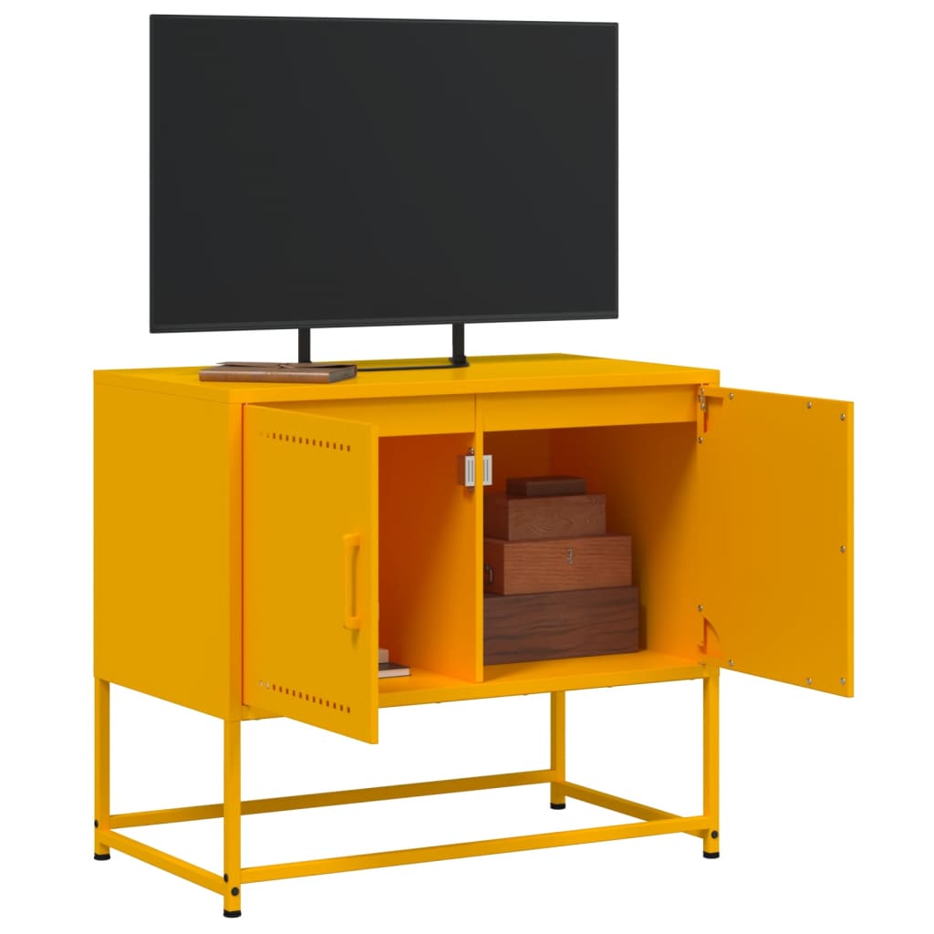 Industrial Steel 2 Door TV Tele Stand Unit Home Storage Cabinet Bench
