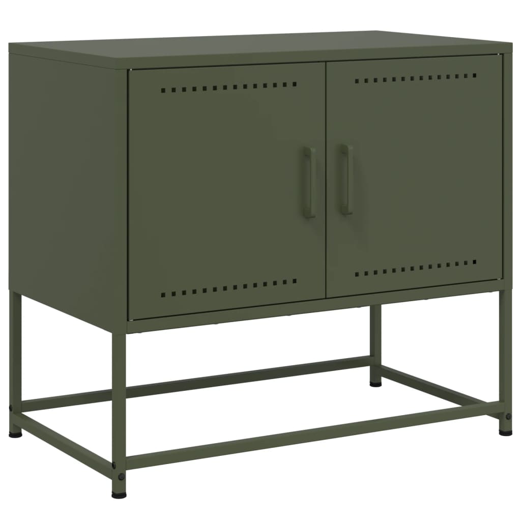 Industrial Steel 2 Door TV Tele Stand Unit Home Storage Cabinet Bench