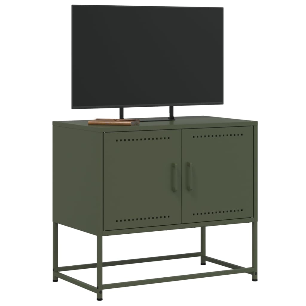 Industrial Steel 2 Door TV Tele Stand Unit Home Storage Cabinet Bench