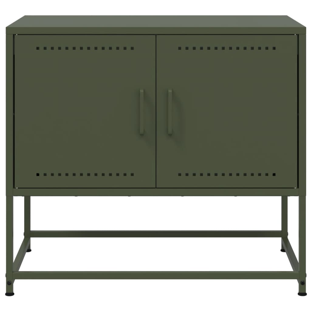 Industrial Steel 2 Door TV Tele Stand Unit Home Storage Cabinet Bench