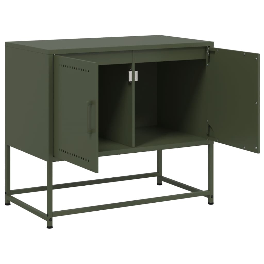 Industrial Steel 2 Door TV Tele Stand Unit Home Storage Cabinet Bench
