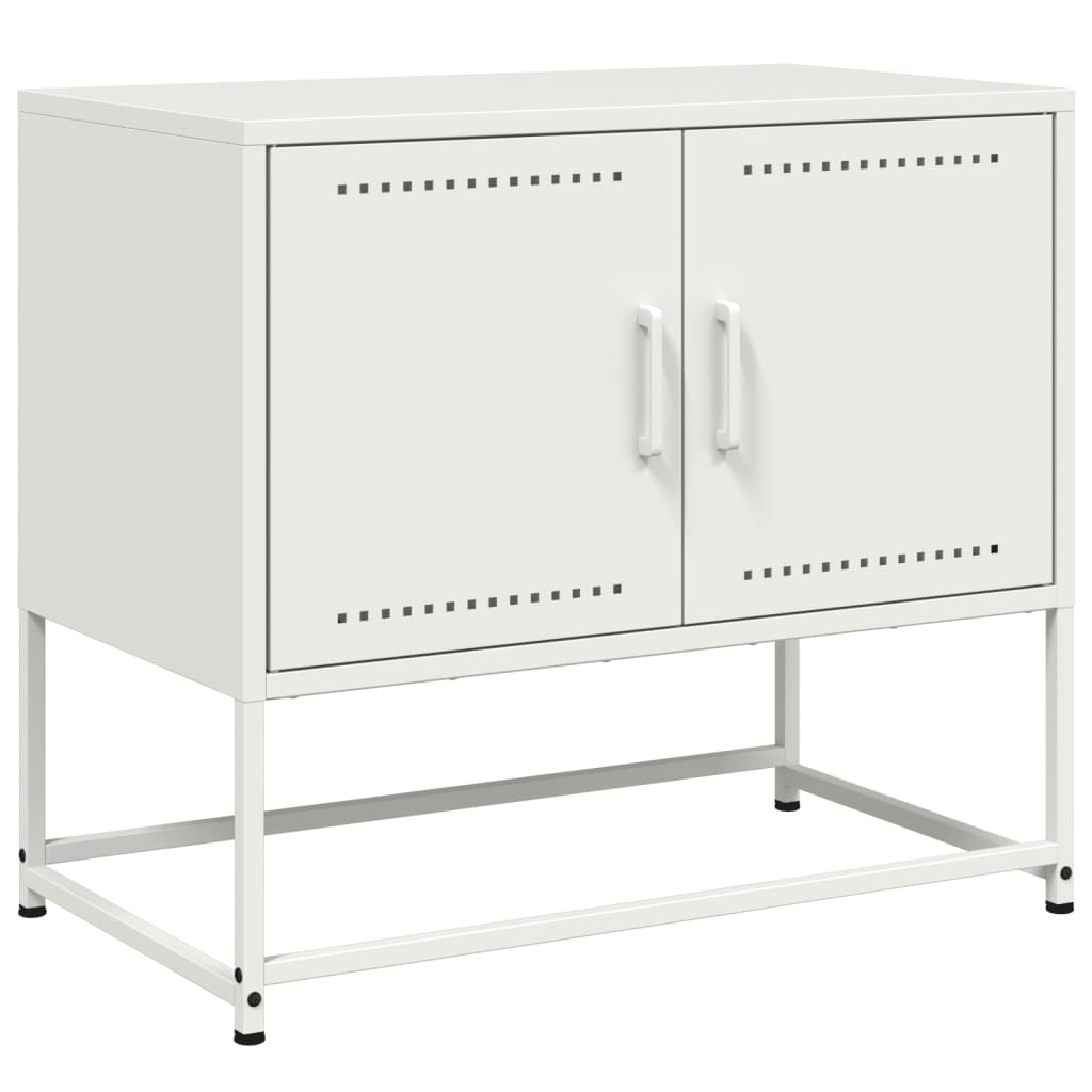 Industrial Steel 2 Door TV Tele Stand Unit Home Storage Cabinet Bench