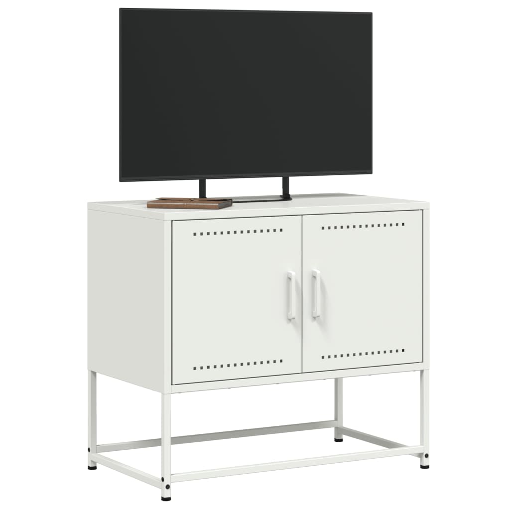 Industrial Steel 2 Door TV Tele Stand Unit Home Storage Cabinet Bench