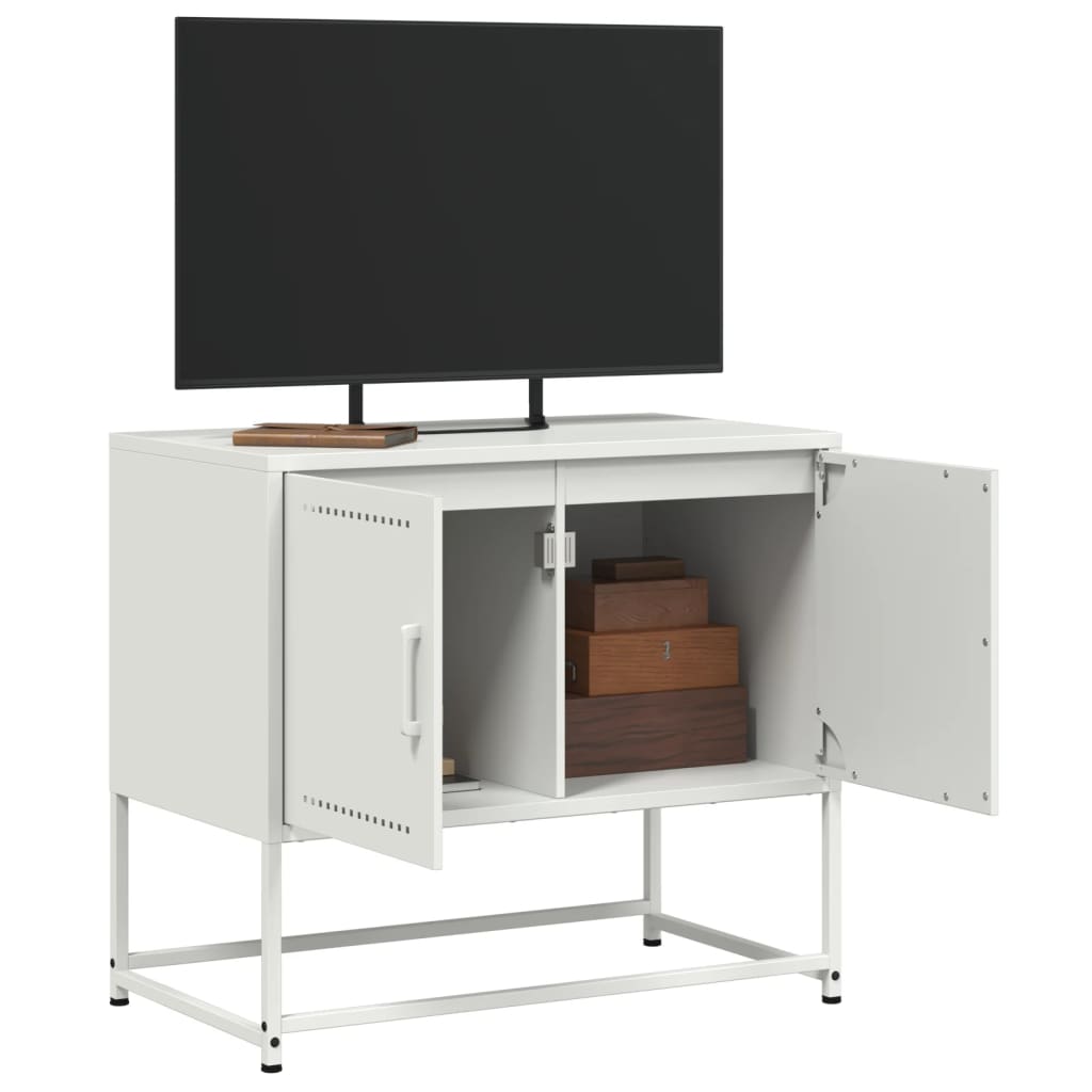 Industrial Steel 2 Door TV Tele Stand Unit Home Storage Cabinet Bench