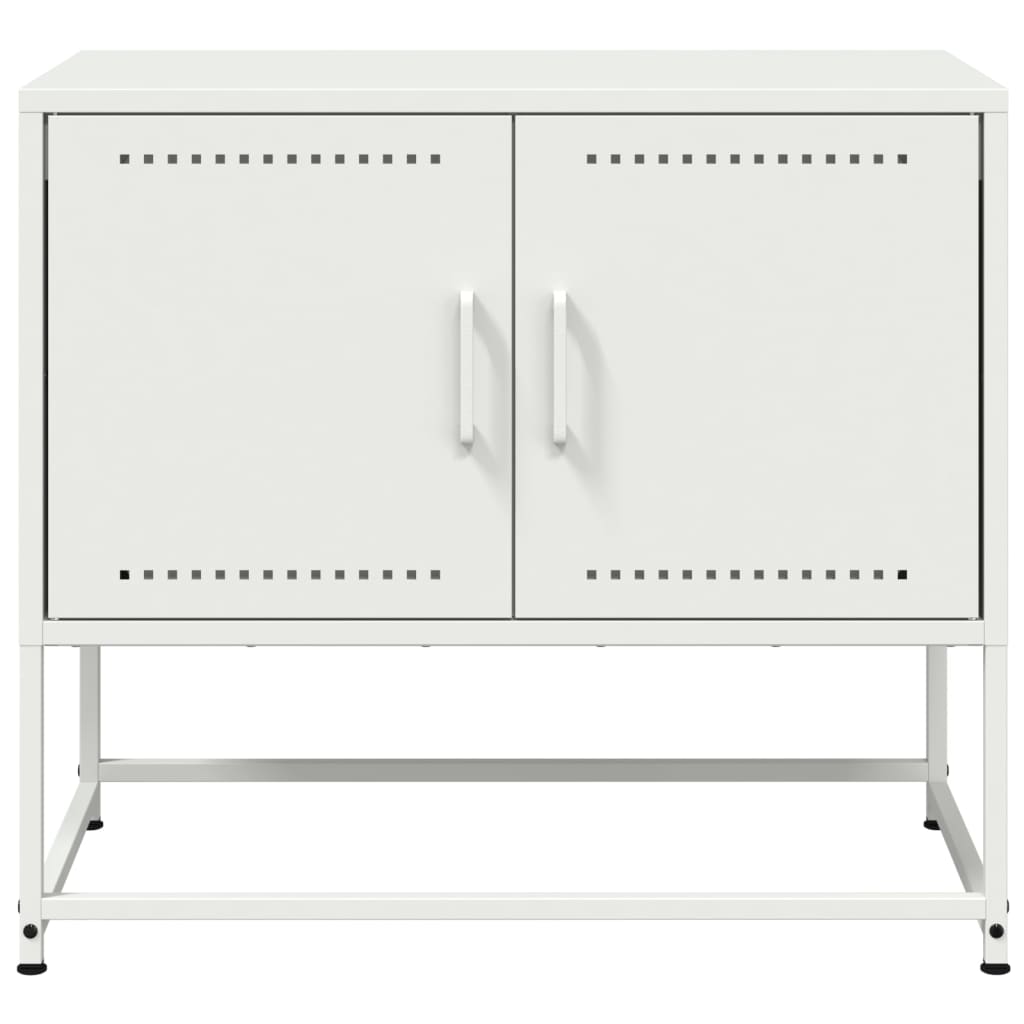 Industrial Steel 2 Door TV Tele Stand Unit Home Storage Cabinet Bench