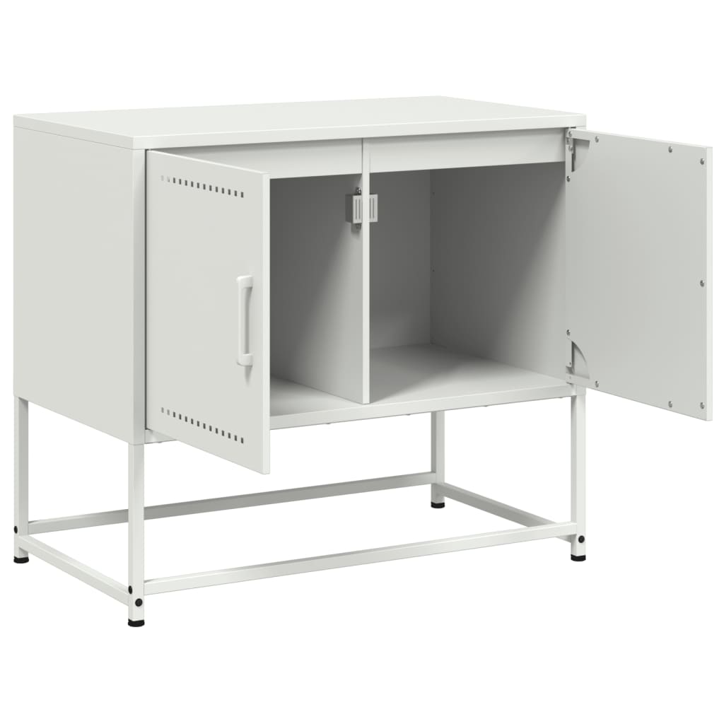 Industrial Steel 2 Door TV Tele Stand Unit Home Storage Cabinet Bench