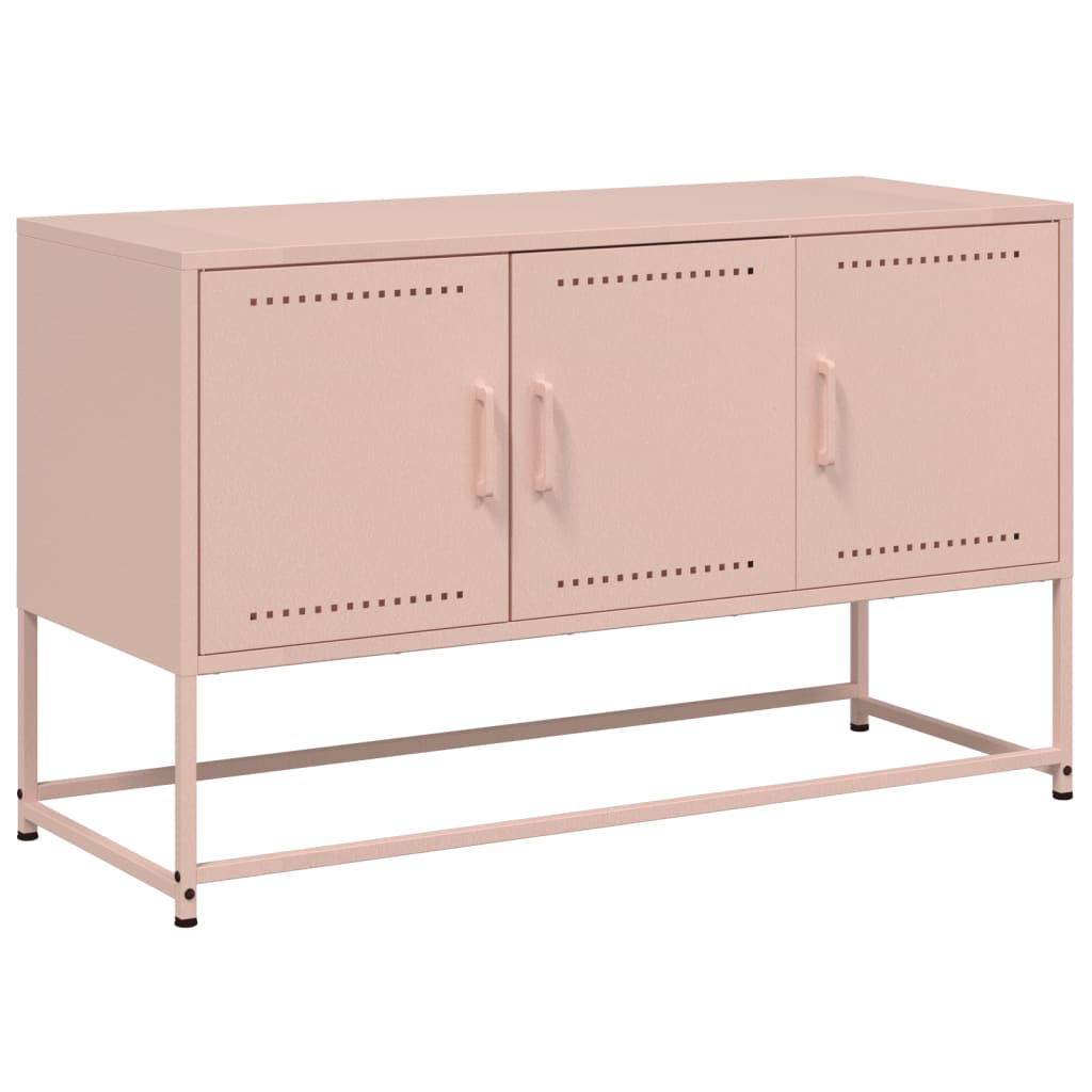 Industrial Steel 40 Inch TV Tele Stand Unit Cabinet With 3 Doors Storage