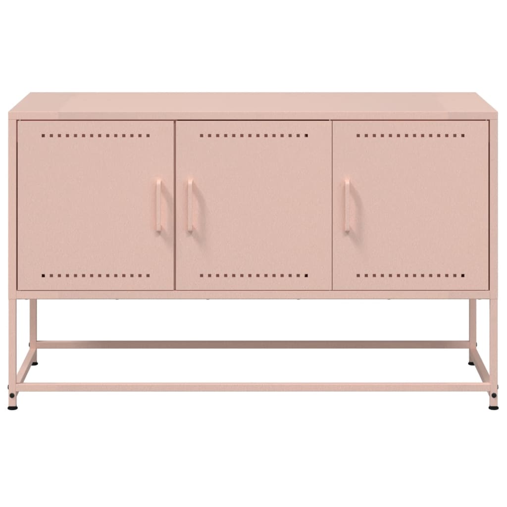 Industrial Steel 40 Inch TV Tele Stand Unit Cabinet With 3 Doors Storage