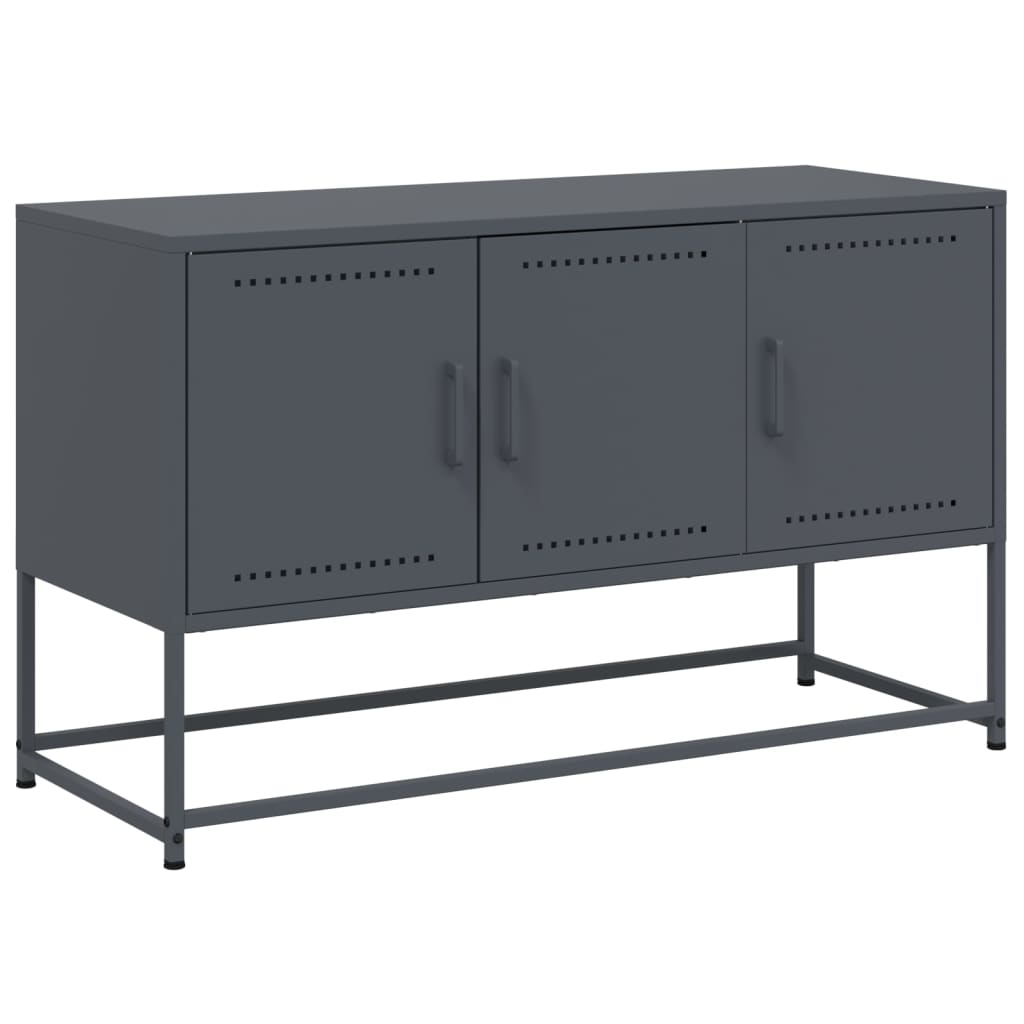 Industrial Steel 40 Inch TV Tele Stand Unit Cabinet With 3 Doors Storage