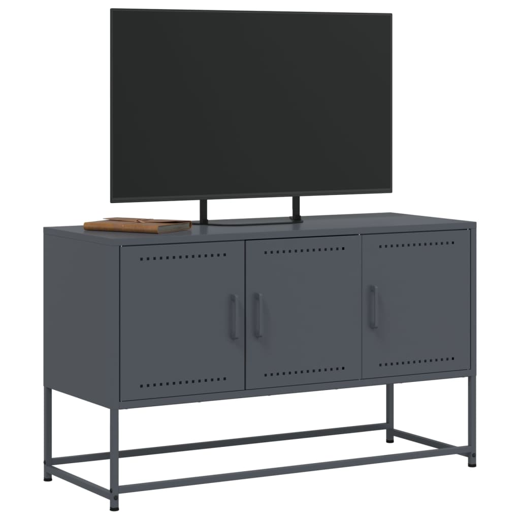 Industrial Steel 40 Inch TV Tele Stand Unit Cabinet With 3 Doors Storage