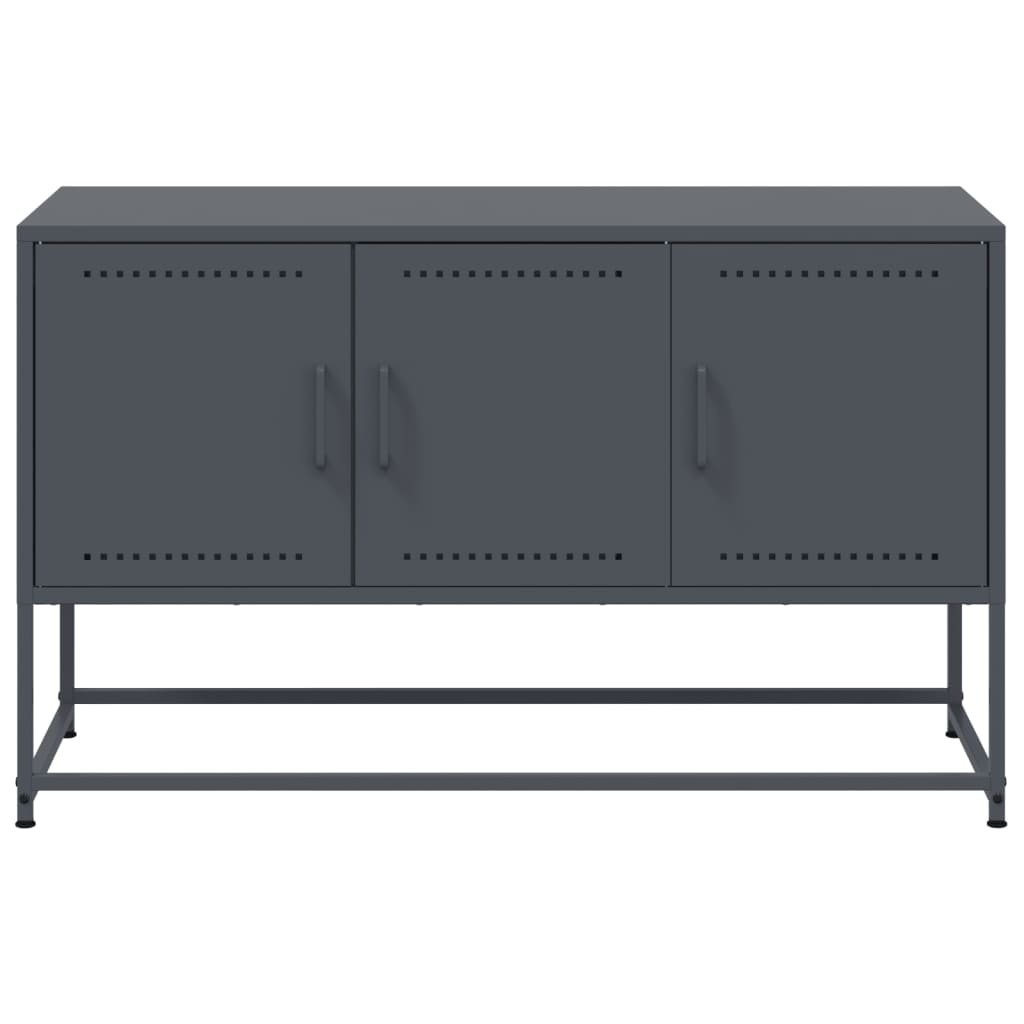 Industrial Steel 40 Inch TV Tele Stand Unit Cabinet With 3 Doors Storage