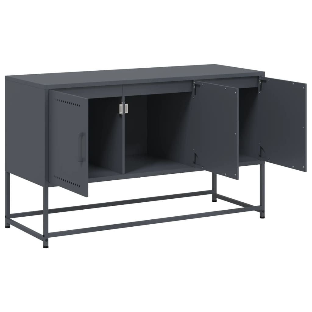 Industrial Steel 40 Inch TV Tele Stand Unit Cabinet With 3 Doors Storage