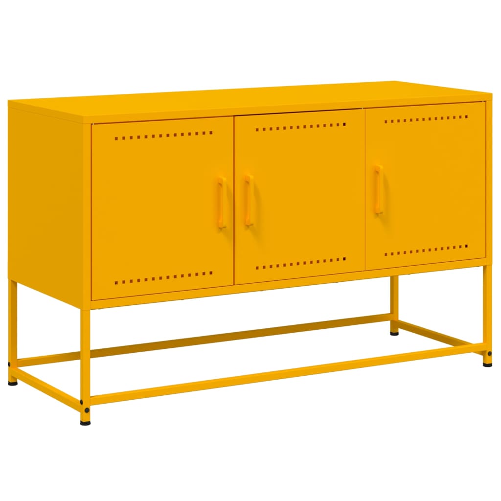 Industrial Steel 40 Inch TV Tele Stand Unit Cabinet With 3 Doors Storage