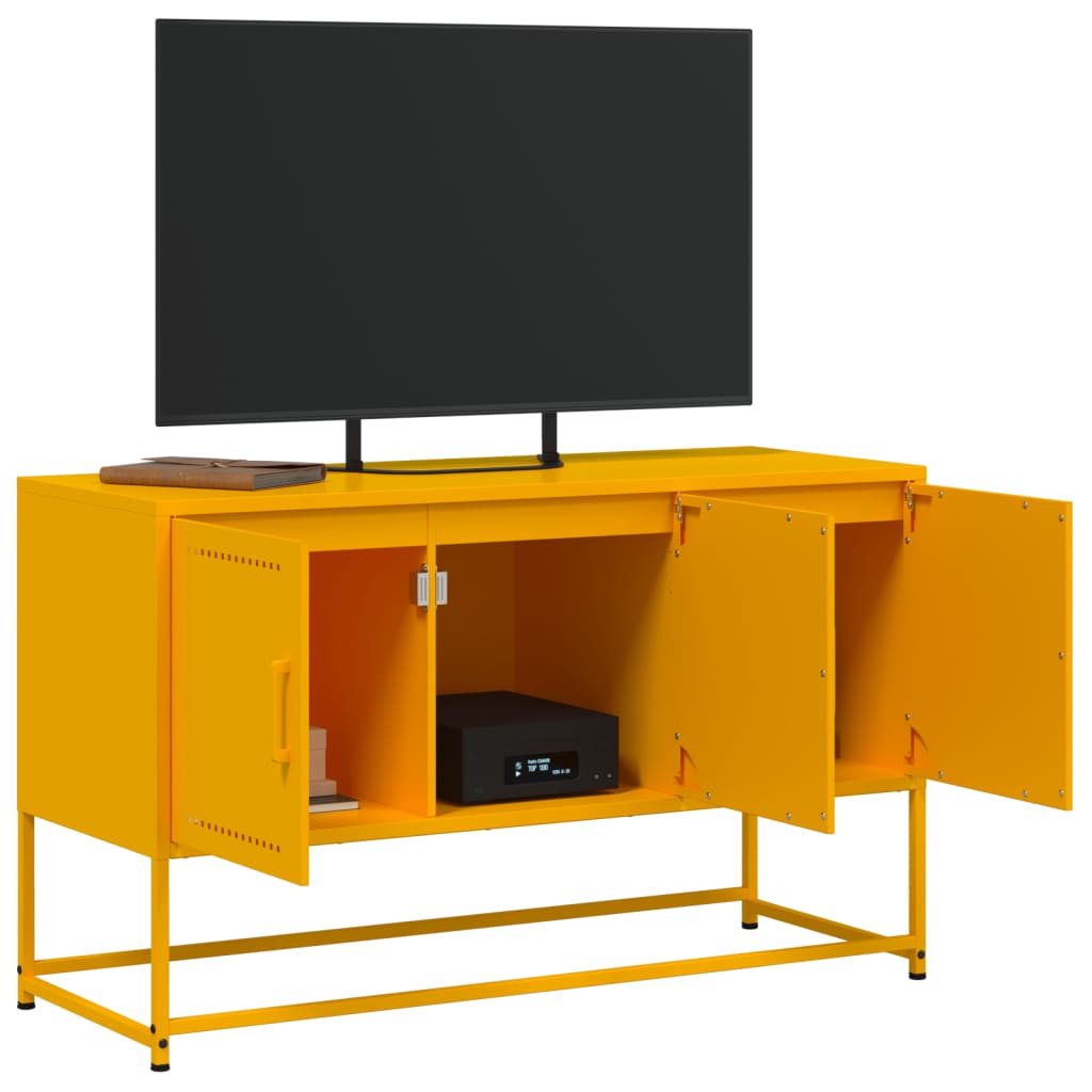 Industrial Steel 40 Inch TV Tele Stand Unit Cabinet With 3 Doors Storage