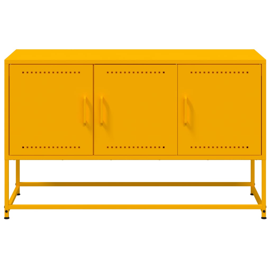 Industrial Steel 40 Inch TV Tele Stand Unit Cabinet With 3 Doors Storage