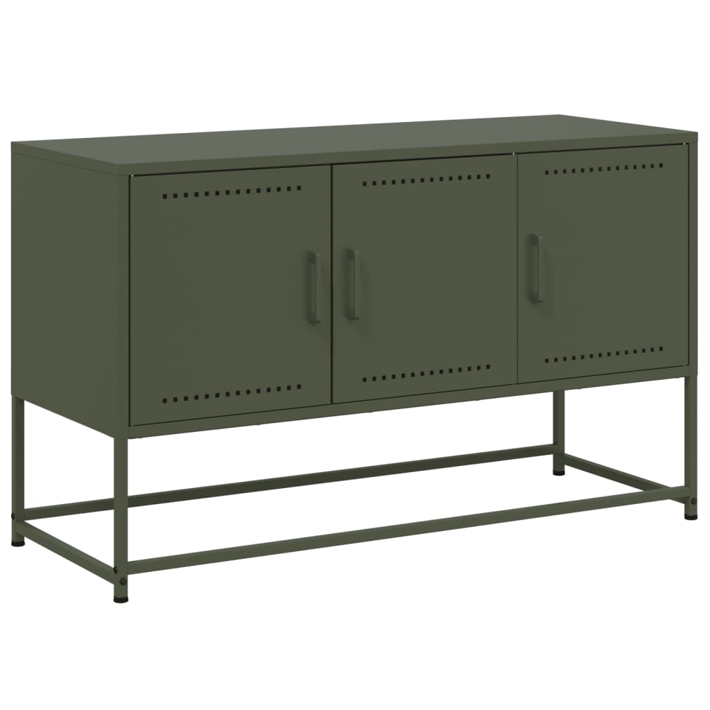 Industrial Steel 40 Inch TV Tele Stand Unit Cabinet With 3 Doors Storage