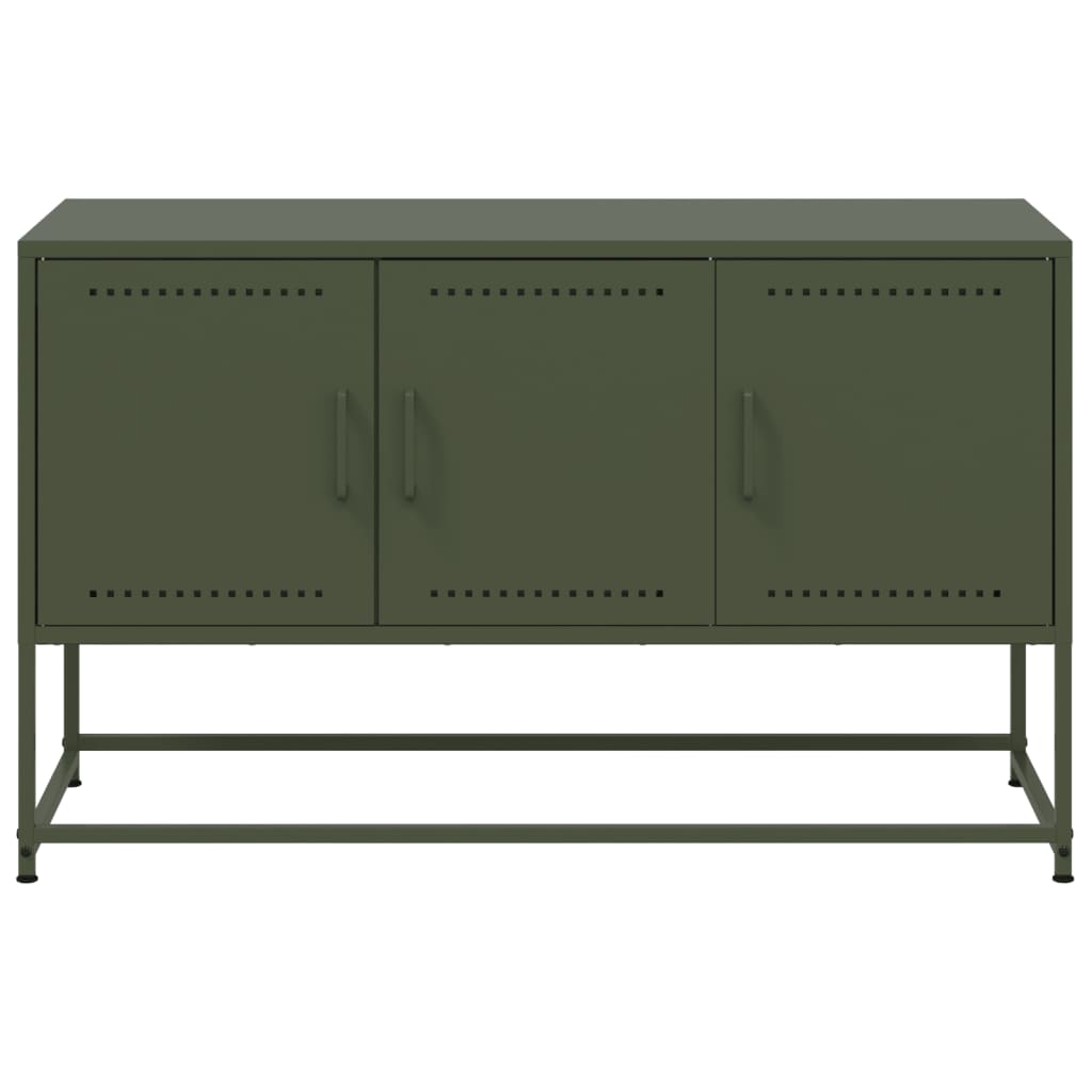 Industrial Steel 40 Inch TV Tele Stand Unit Cabinet With 3 Doors Storage