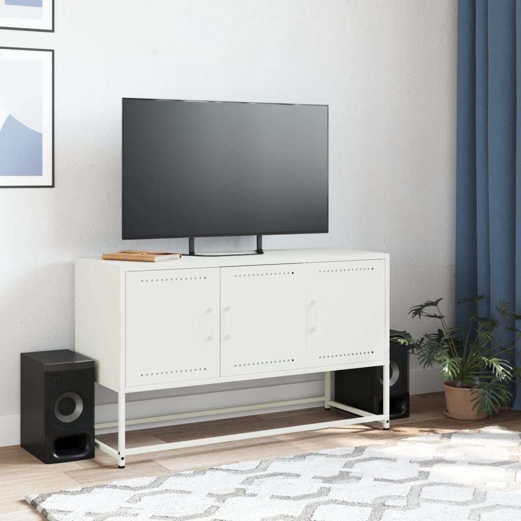 Industrial Steel 40 Inch TV Tele Stand Unit Cabinet With 3 Doors Storage
