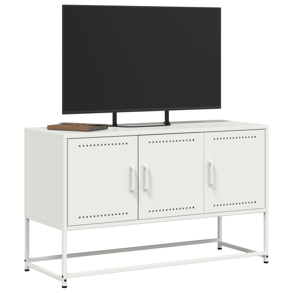Industrial Steel 40 Inch TV Tele Stand Unit Cabinet With 3 Doors Storage
