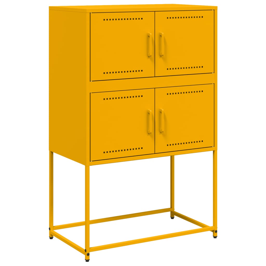 Sideboard Mustard Yellow 68.5x38.5x107 cm Steel