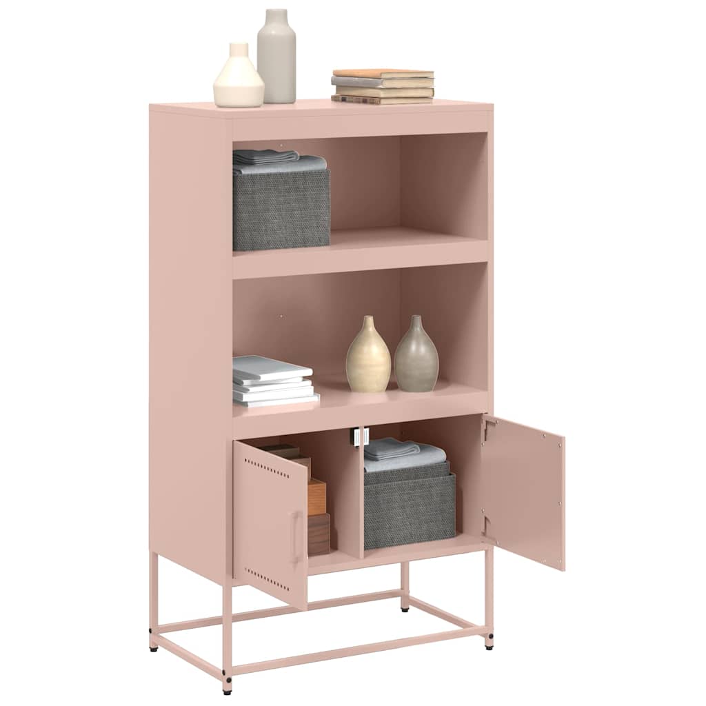 Highboard Pink 68.5x38.5x123.5 cm Steel