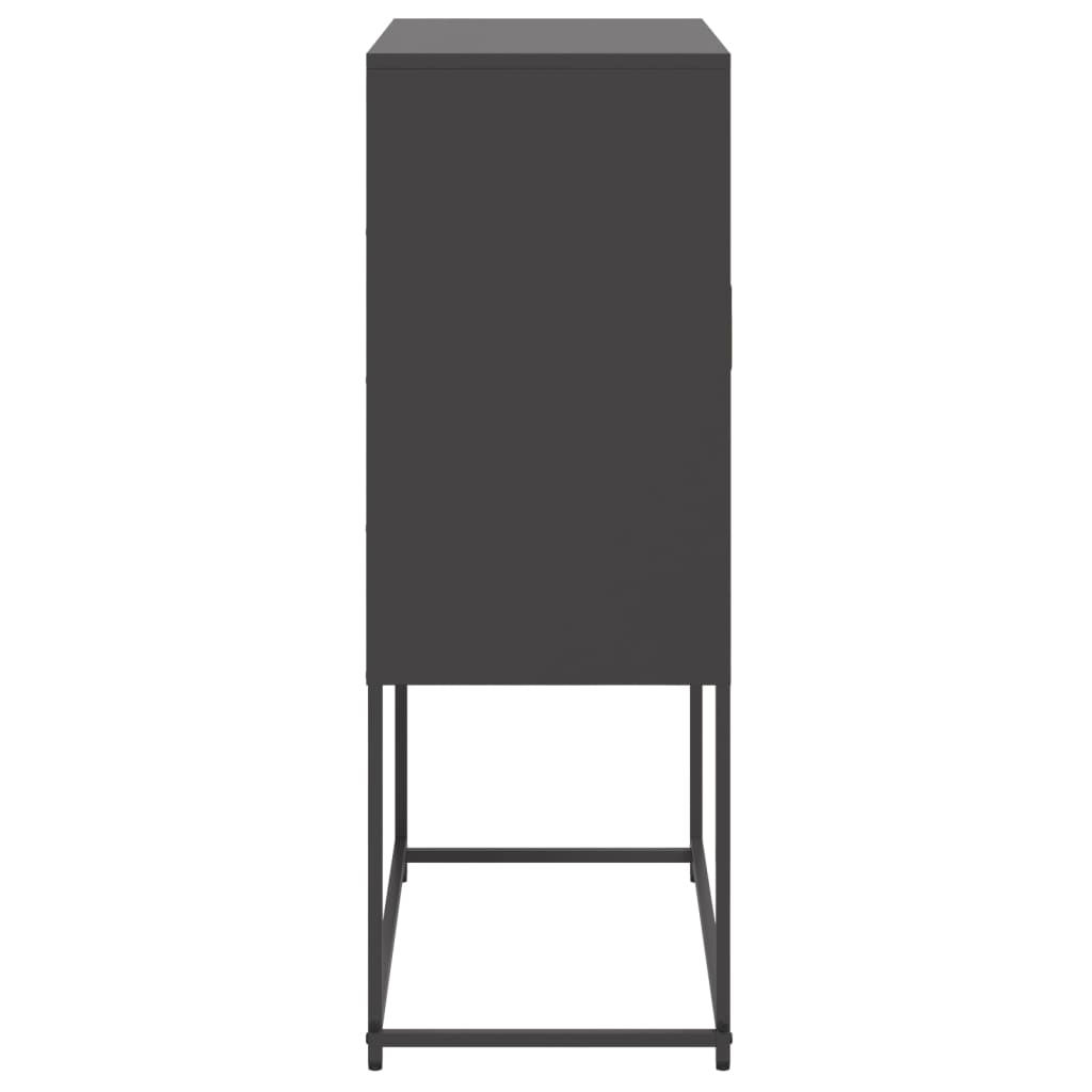 Highboard Black 68.5x38.5x107 cm Steel
